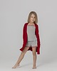 swetry dla dziewczynki Miękki, dziecięcy kardigan - czerwony melanż 1