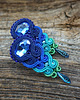 kolczyki soutache Kolczyki w stylu pawich piór 2