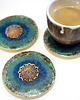 podkładki do kuchni Komplet ceramicznych podkładek pod kubek - laguna 5