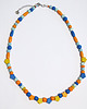 korale Kolorowe, pomarańczowe, drewniane korale - długie 1