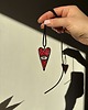 wisiory Czerwony Naszyjnik Wisior szklany Amulet Trzecie oko Witraż w stylu Tiffany 2