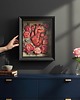 obrazy Obraz malowany i haftowany serce anatomiczne i róże 3D. 8