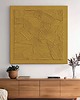 obrazy Płaskorzeźba ścienna  z kompozytu żywiczego kolor Ochre Yellow 1