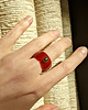 pierścionek z żywicy Masywny Pierścionek z Kamieniem Naturalnym  Chunky Jelly Ring 1