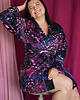 bluza bez kaptura damska Aksamitna BLUZA/ KIMONO domowe/marynarka, autorski print rafa koralowa 2