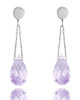 kolczyki złote Earrings Ametyst Lila Krople złoto 585 1
