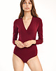 body damskie Bluzka body w kolorze bordo 1
