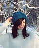 czapki damskie Czapka beanie  z wełną w kolorze morskim 3