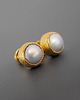 kolczyki pozłacane Kolczyki z perłami, srebro pozłacane 2