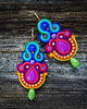 kolczyki soutache Bardzo kolorowe kolczyki soutache 2