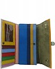 portfele damskie Portfel damski skórzany ze skrawków kolorowy przegródki na karty OLIVKA 2