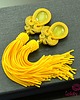 kolczyki soutache Żółte kolczyki sutasz Yellow Tassels 5