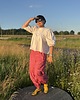 spodnie materiałowe damskie Balloon pants Szachownica 5