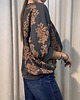 bluza bez kaptura damska Bluza w kwiaty Grafite 1