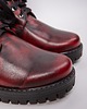 botki damskie WORKERY - SKÓRA NATURALNA - MODEL 421 - KOLOR CZARNO-CZERWONY 3