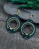 kolczyki soutache Kolczyki sutasz zielone kółka Jolly lekkie okrągłe romantyczne 2