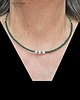 chokery Boho minimalistycznie Naszyjnik z perłami wsród zieleni Prezent handmade 4