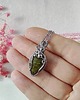 wisiory Naszyjnik Epidot stal chirurgiczna wisiorek handmade wirewrapping 4