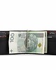 portfele męskie Portfel Męski z Klipsem na Banknoty I Karty Skóra Jucht Czarny BW48 2