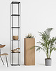 regały i półki Regał metalowy minimalisyczny TENSIO PILLAR 5 blatów 230 cm czarny 4