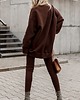 bluza bez kaptura damska Bluza damska brązowa OVERSIZE CHOCO 1