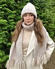 czapki damskie Zestaw czapka szalik miękka i ciepła wełna ozdobne frędzle handmade 2