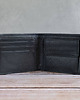 portfele męskie Czarny Minimalistyczny Portfel Męski Slim Wallet Skóra Licowa SH-3165 4