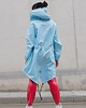kurtki damskie Kurtka / płaszcz parka przeciwdeszczowa błękit 3