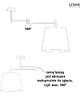 plafony Designerska lampa sufitowa z regulowanym ramieniem TAMPA VELUR 2