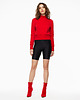 bluza bez kaptura damska Bluza z golfem z grubej dzianiny czarna 3