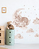 naklejki ścienne do pokoju dziecka ŚPIĄCY KRÓLIK BOHO - naklejka na ścianę 3