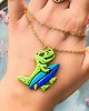 wisiory Naszyjnik T-Rex z deską surfingową wakacyjna biżuteria z dinozaurem 1