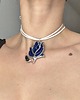 wisiory Naszyjnik z Wisiorkiem delikatny Kwiat  Magnolia Witraż Tiffany 5
