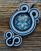 wisiory Niebieski wisior soutache z mandalą 2