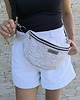 saszetka nerka Szara nerka pleciony materiał boho na ramię 1