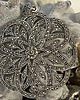srebrne naszyjniki Naszyjnik  srebrny , rodowany,  mandala - koronkowa 3