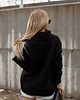 swetry damskie  Sweter oversize z golfem czarny MISS BLACK 4