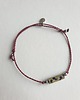 bransoletki na sznurku Bransoletka BOHO sznurkowa bordo, jaspis dalmatyński, hematyt 1