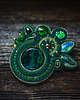 broszki Isobelle -zielona broszka soutache 2