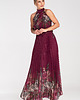 sukienki maxi damskie Elegancka sukienka wieczorowa maxi na halter rozkloszowana - M1091 4