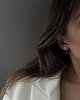 kolczyki swarovski Złote kolczyki Swarovski kuleczki z białymi perłami 6