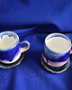 filiżanki Filiżanki ceramiczne niebieskie z różowym 1