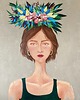 obrazy Obraz portret kobiety ręcznie malowany  80x100 cm 1