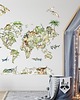 naklejki ścienne do pokoju dziecka Naklejka na ścianę  Mapa świata dinozaury 1