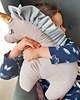 poduszki do pokoju dziecka Jednorożec UNICORN poduszka - jasny brudny róż i szara grzywa 2