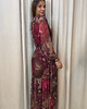 sukienki maxi damskie Sukienka z halką Marrone Fucsia 5