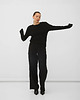 bluzki z długim rękawem damskie Sweatshirt Let's talk black poduchy 2