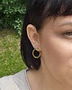 kolczyki pozłacane Kolczyki styfty małe Fale srebrne pozłacane o nieregularnym kształcie 1