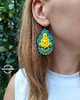 kolczyki soutache Kolczyki sutasz turkusowo-żółte 2