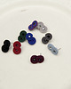 kolczyki soutache Małe sztyfty / wkrętki czarno czerwone 3